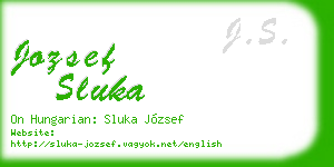 jozsef sluka business card